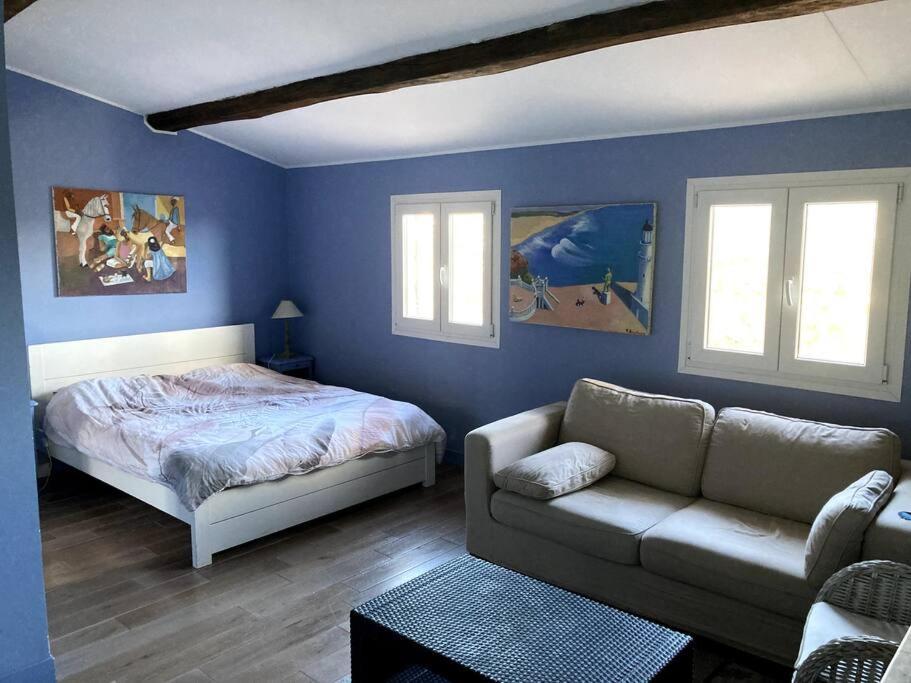 Agreable Chambre D'Hotes Avec Vue Sur Les Collines Apartment Ла Кол-сюр-Лу Екстериор снимка